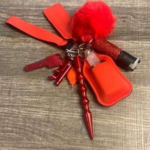 Red Defensive Keychain